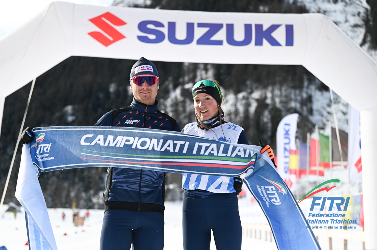 Saravalle e Vicari per Trisports Campioni Winter Triathlon a Squadre a Cogne
