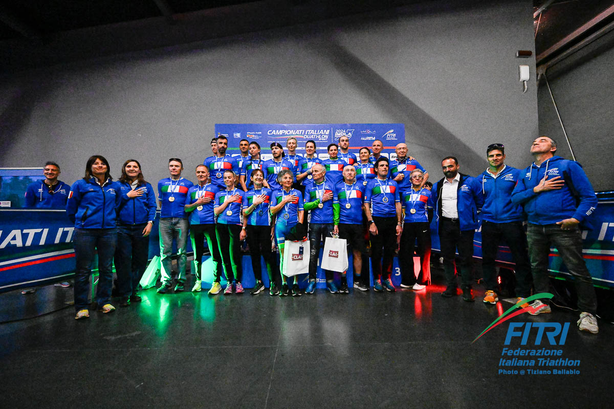 Tutti i podi Age Group dei Campionati Italiani Duathlon Sprint Imola 2024