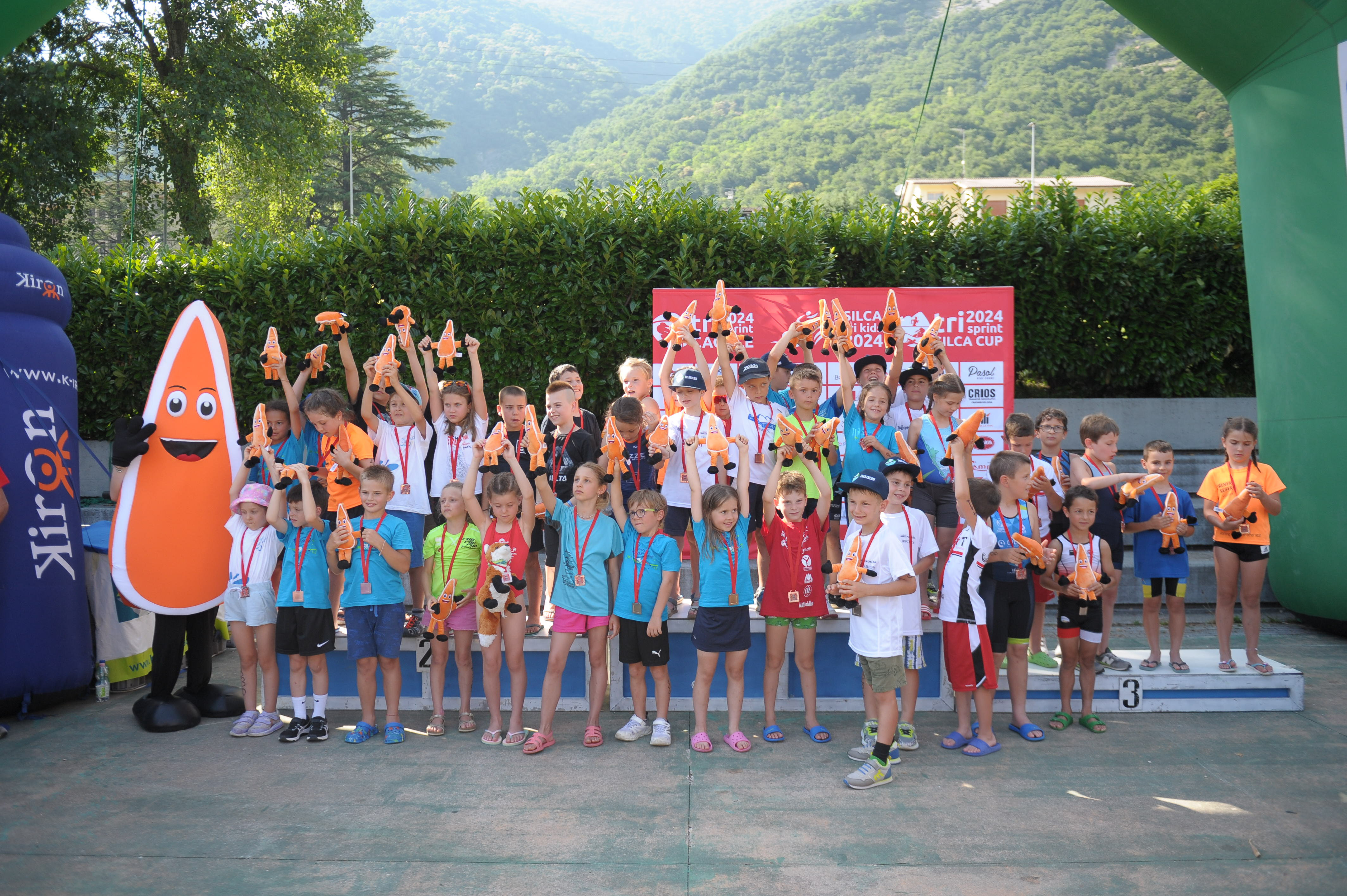 La trevigiana Secchi e il vicentino Aruffo trionfano nella gara Junior del Silca Tri Kids di Revine