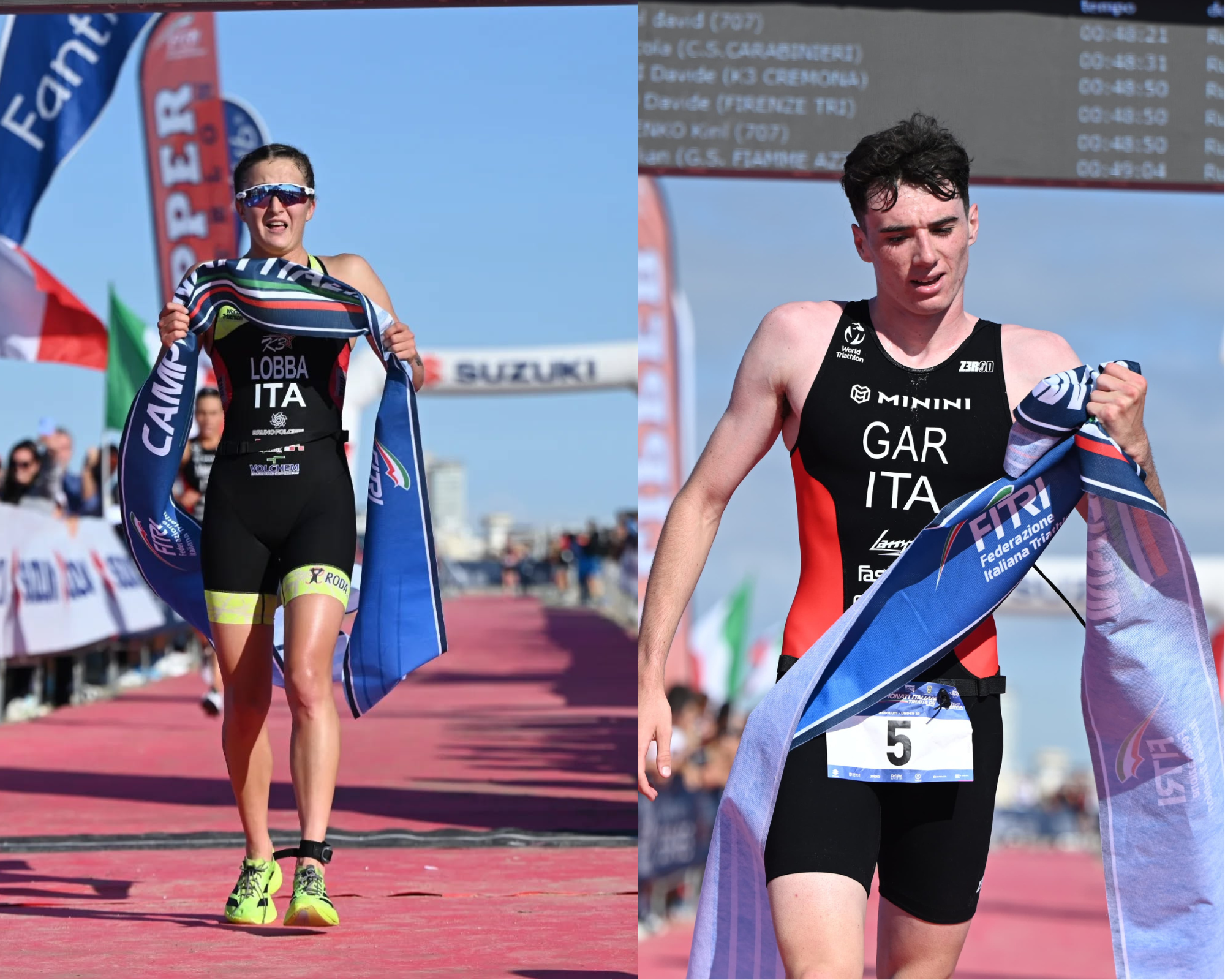 Chiara Lobba e Michael Gar sono i nuovi Campioni italiani di Triathlon Sprint