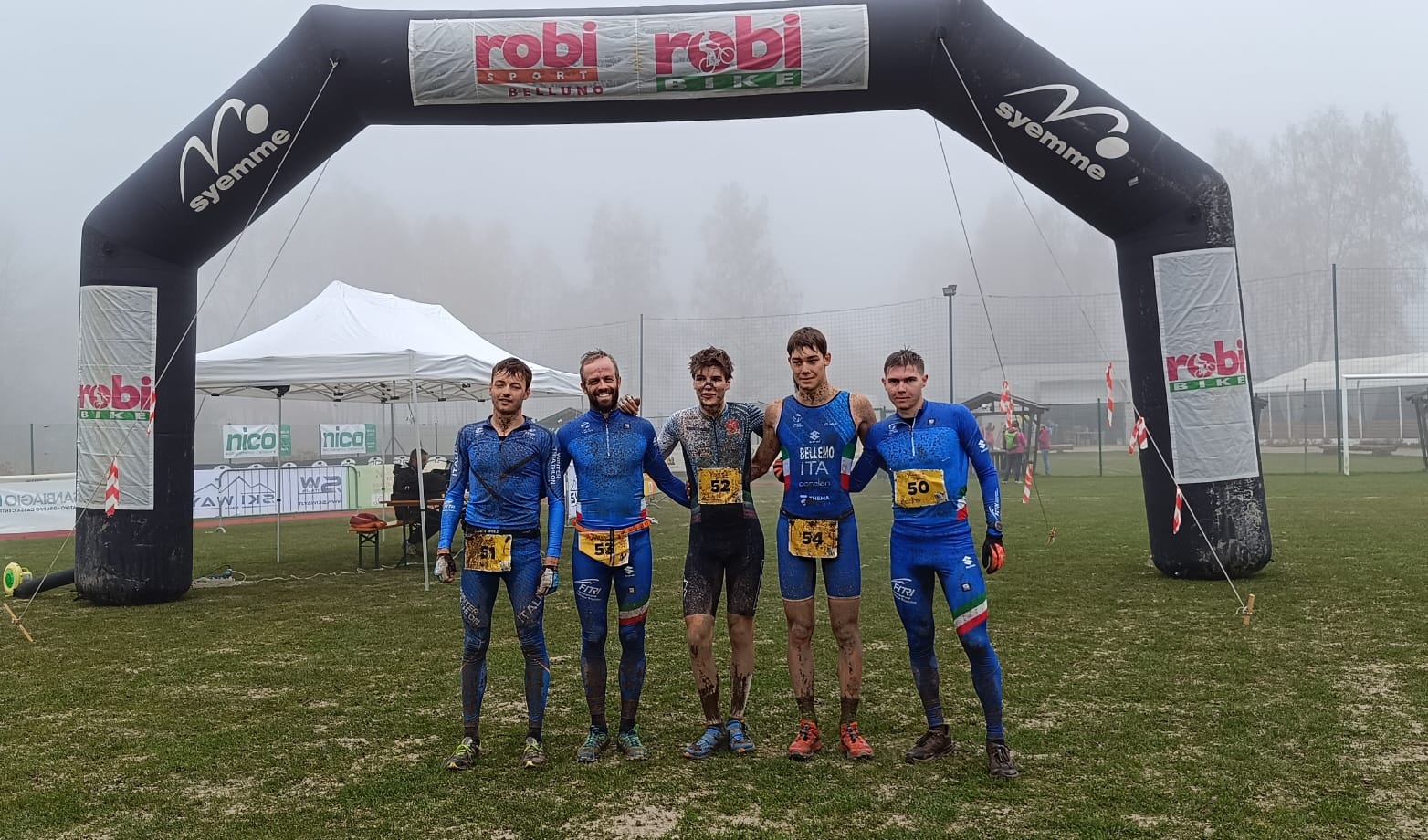 Gara su roller a Pian Longhi (Nevegal): azzurri protagonisti anche nel fango