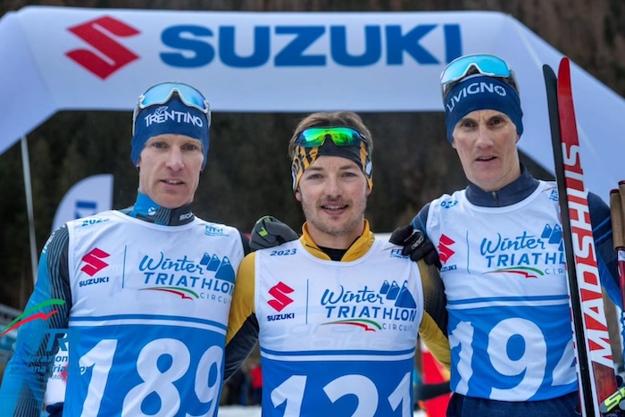 podio maschile 4 Wintertriathlon Sprint Predazzo