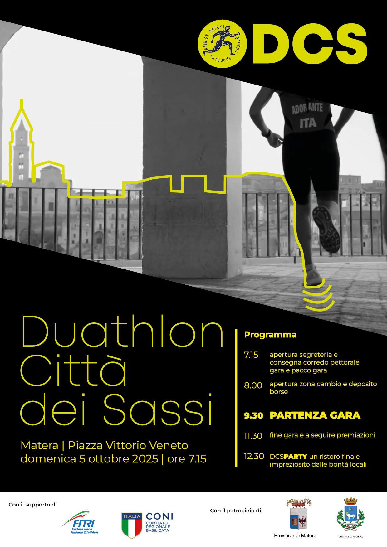 Duathlon Città dei Sassi il 5 ottobre a Matera: info scadenza iscrizioni