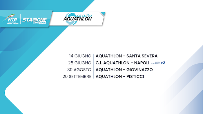 Presentazione Campionati Italiani e Circuiti 2026 ORIZZONTALI 11 AQUATHLON