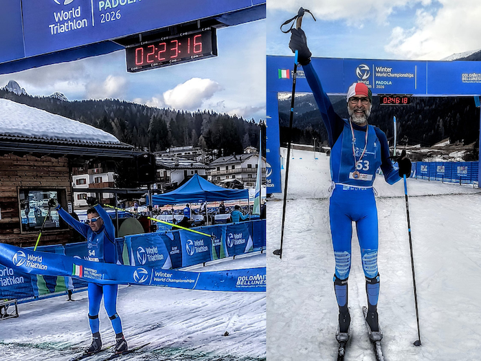 Mondiali di Winter Paratriathlon: oro per Francesco Mottola e argento per Roberto Ripani