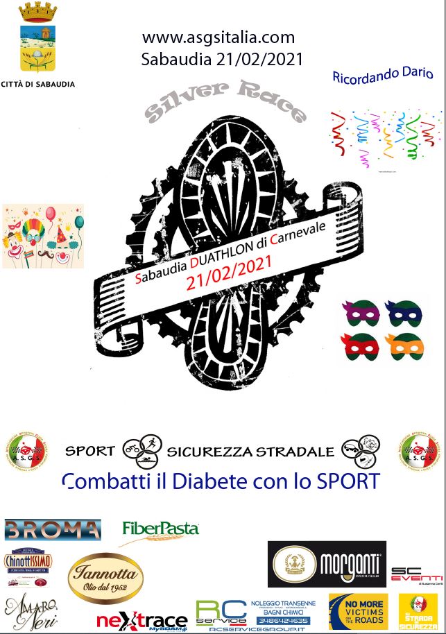 DUATHLON DI CARNEVALE - SABAUDIA (LT) domenica 21 febbraio 2021