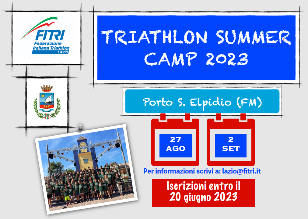 Apertura iscrizioni per il TRIATHLON SUMMER CAMP 2023