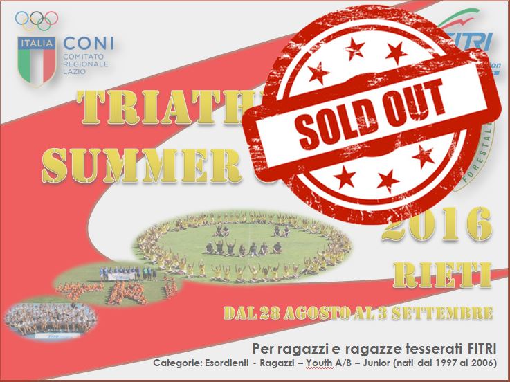 TRIATHLON SUMMER CAMP 2016 - SOLD OUT