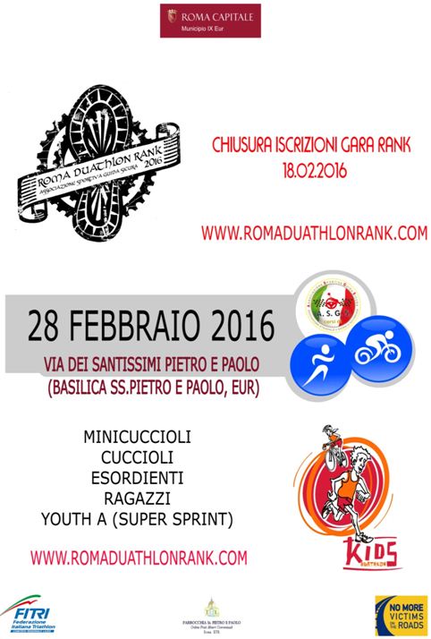 ROMA DUATHLON RANK ​28 FEBBRAIO 2016