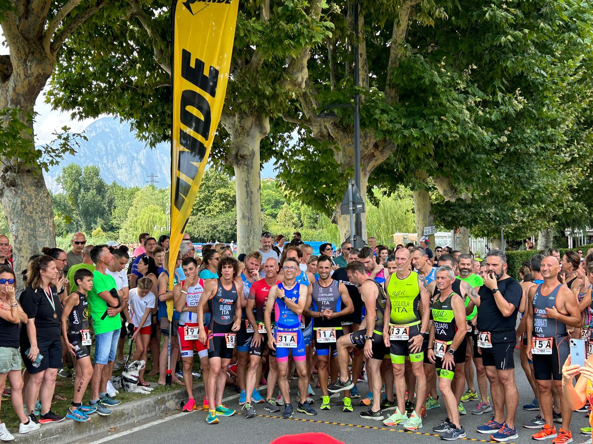 Aquathlon Vercurago Staffette alla partenza 2023