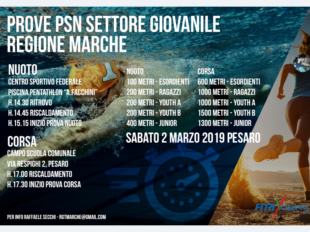 Prove PSN sabato 2 marzo 2019, Pesaro