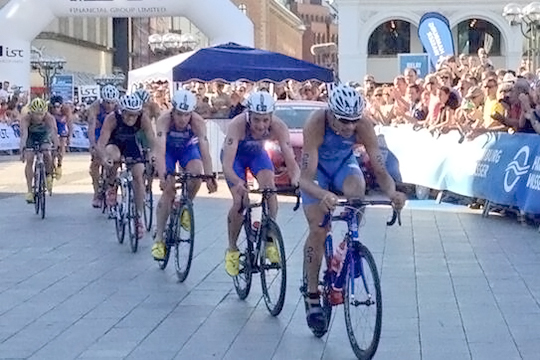 Alessandro Fabian nella frazione bike (foto 