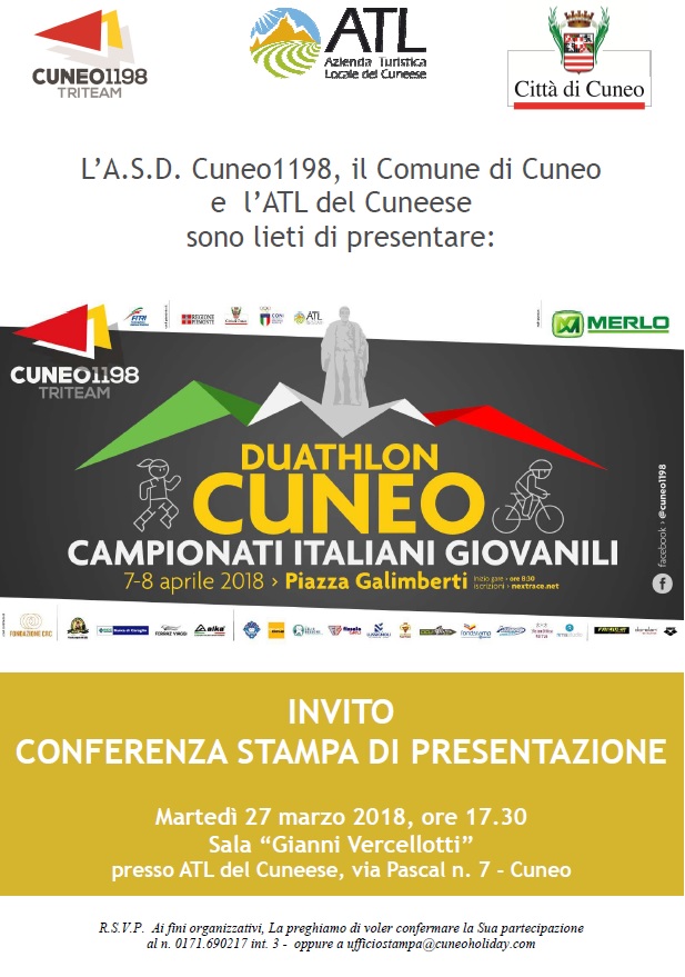 Conferenza Stampa di presentazione dell'evento Duathlon Cuneo - Campionati Italiani Giovanili