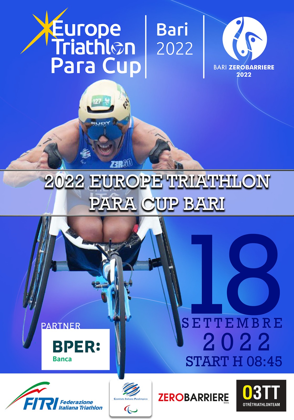 EUROPE TRIATHLON PARA CUP A BARI, PRIMA VOLTA IN ITALIA