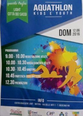 Domenica 12 a Matera  parte il circuito giovanile sud 2016- Regolamento del Circuito
