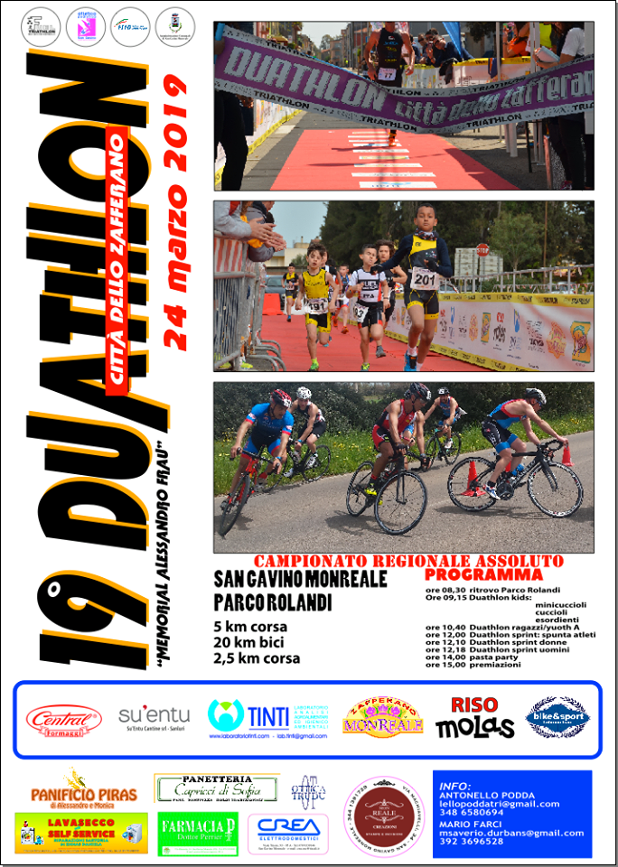 A San Gavino in scena il "19° Duathlon Città dello Zafferano"