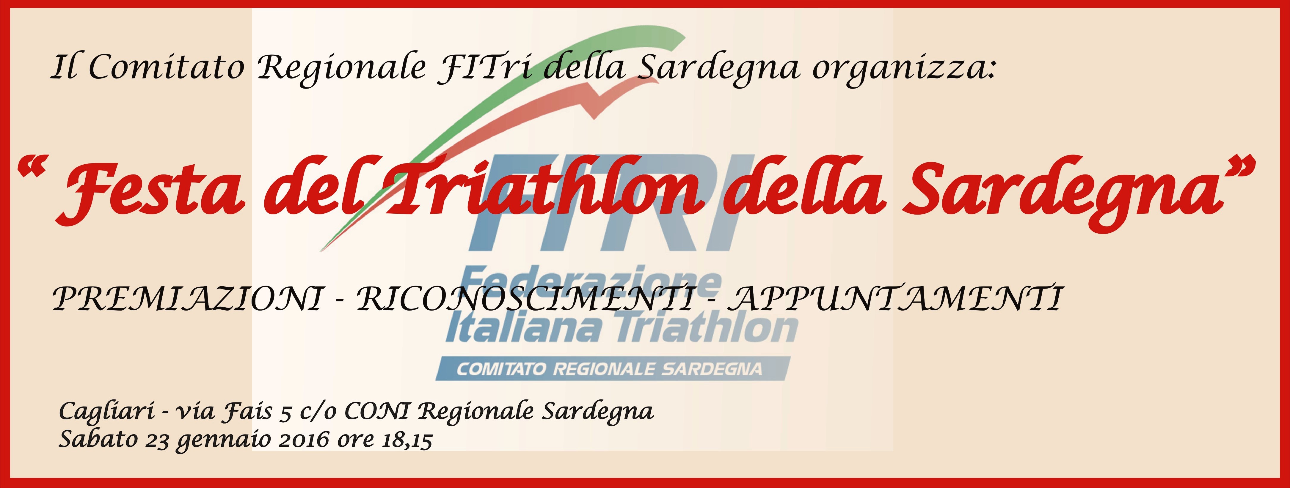 Festa del triathlon della Sardegna: i premiati