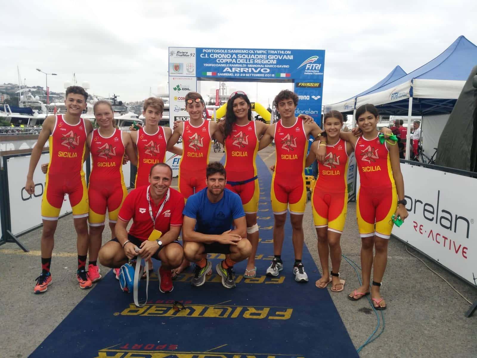 Il Team Siciliano Ragazzi e Youth alla Coppa delle Regioni a Sanremo.