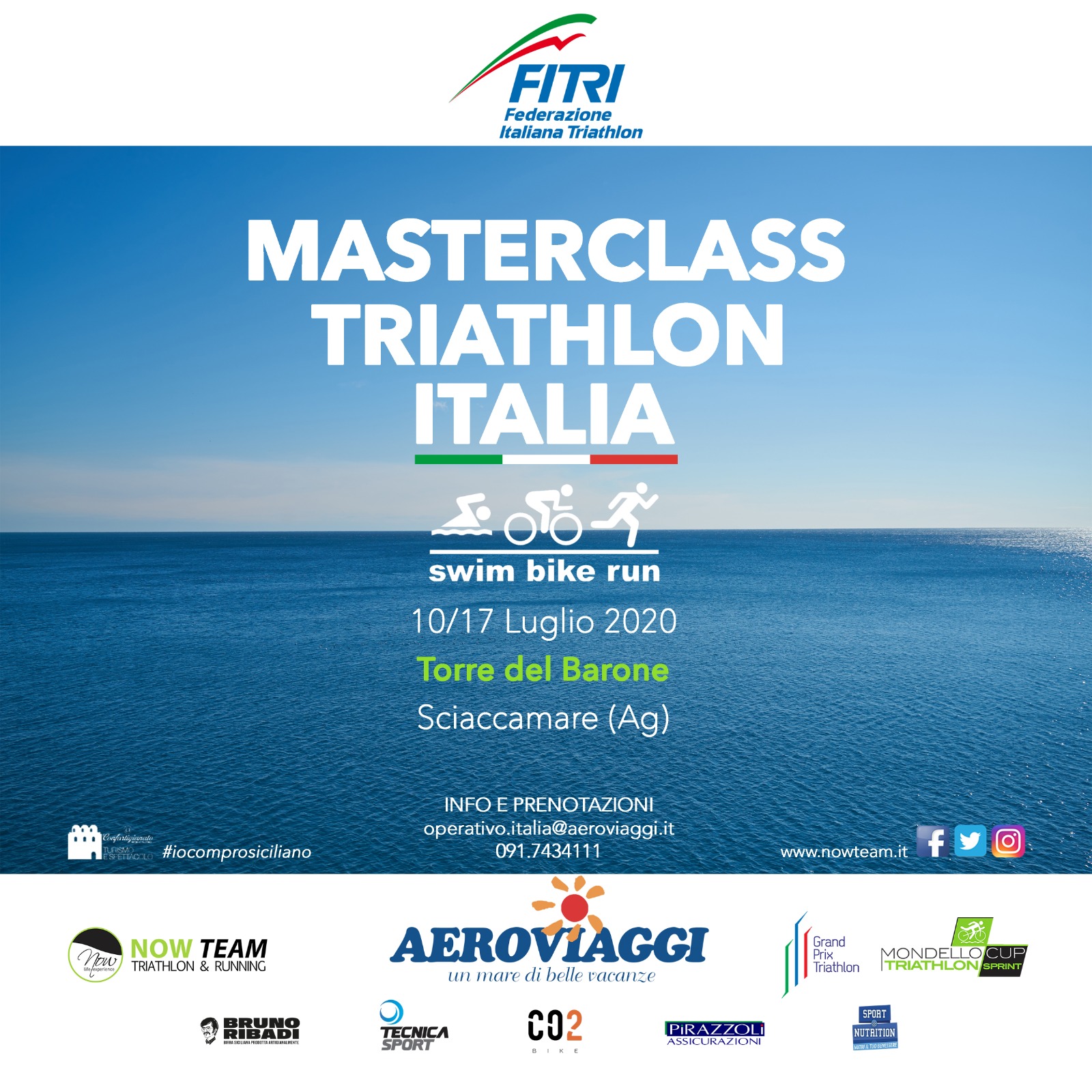 MASTERCLASS TRIATHLON ITALIA - 10/17 Luglio a Sciaccamare