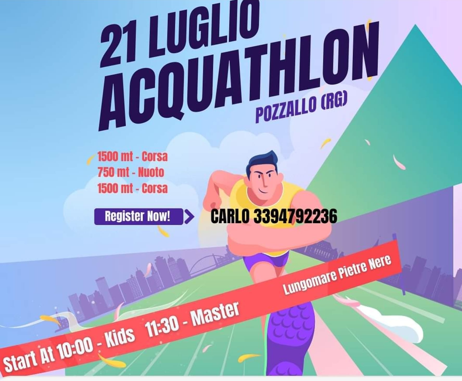 Grande successo per l'Aquathlon a Marina di Pozzallo