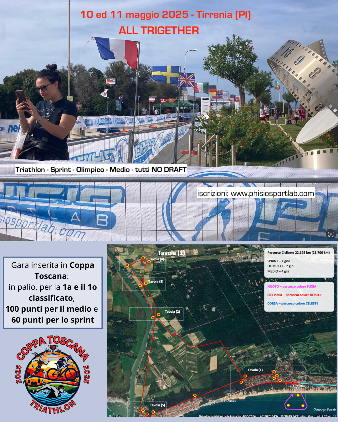 ALL TRIGETHER - 10/11 MAGGIO 2025 - Triathlon Sprint, Olimpico e Medio!
