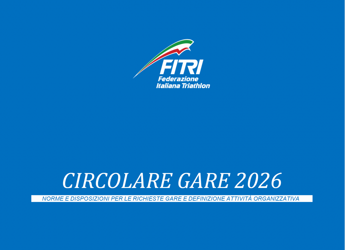 Online la Circolare Gare per la stagione 2026