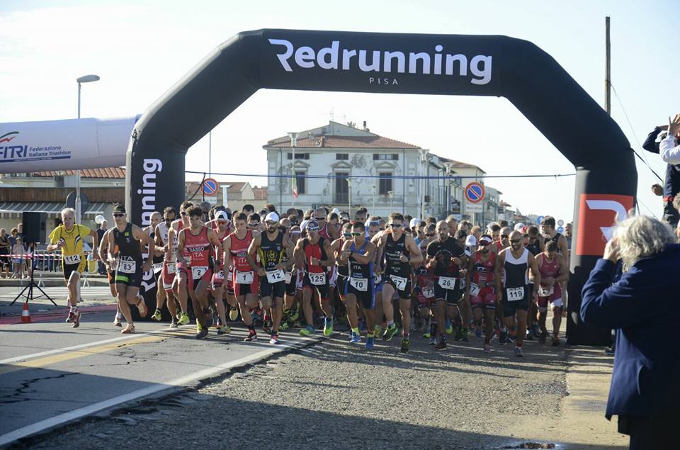 Partenza Gara Duathlon Marina di Pisa