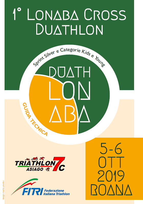 NUOVI ORARI PER IL DUATHLON CROSS GIOVANILE DI ROANA DEL 6.10.2019